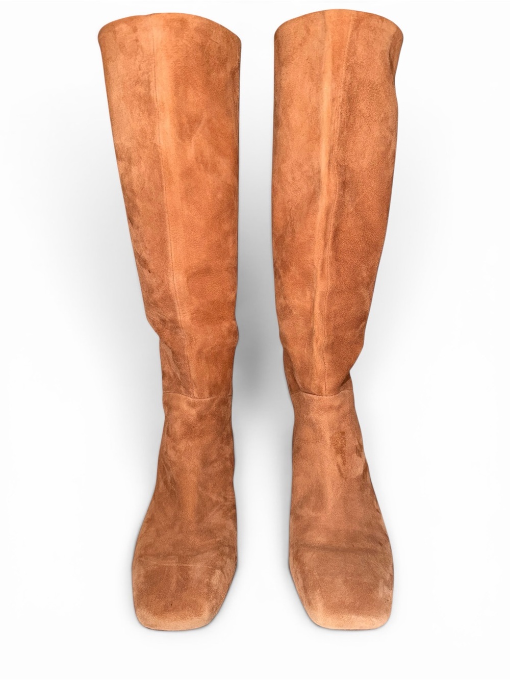 Vince Tall Suede Over-the-Knee Boots in Tan Suede